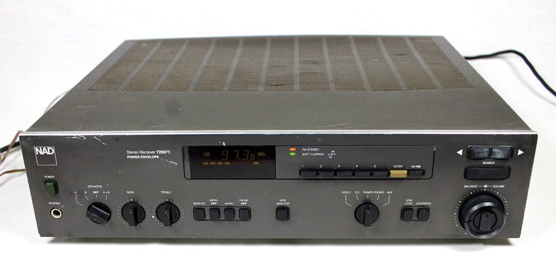 NAD 7250PE STEREO RECEIVER POWER ENVELOPE WORKS -FOR PARTS OR RESTORATION