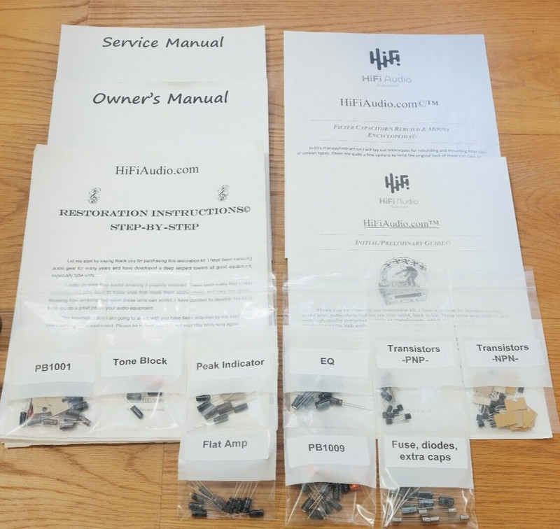 Luxman R-1040 PARTIAL capacitor rebuild restoration kit repair rebuild
