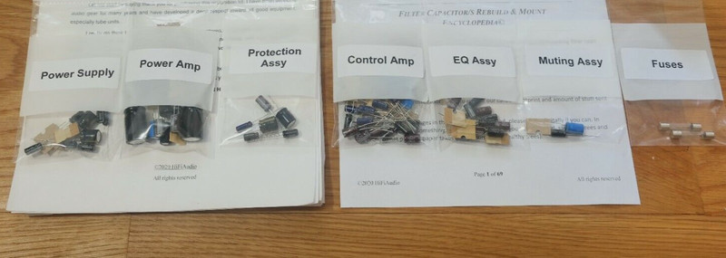 Pioneer SX-1010 PARTIAL capacitor rebuild restoration recap upgrade kit repair