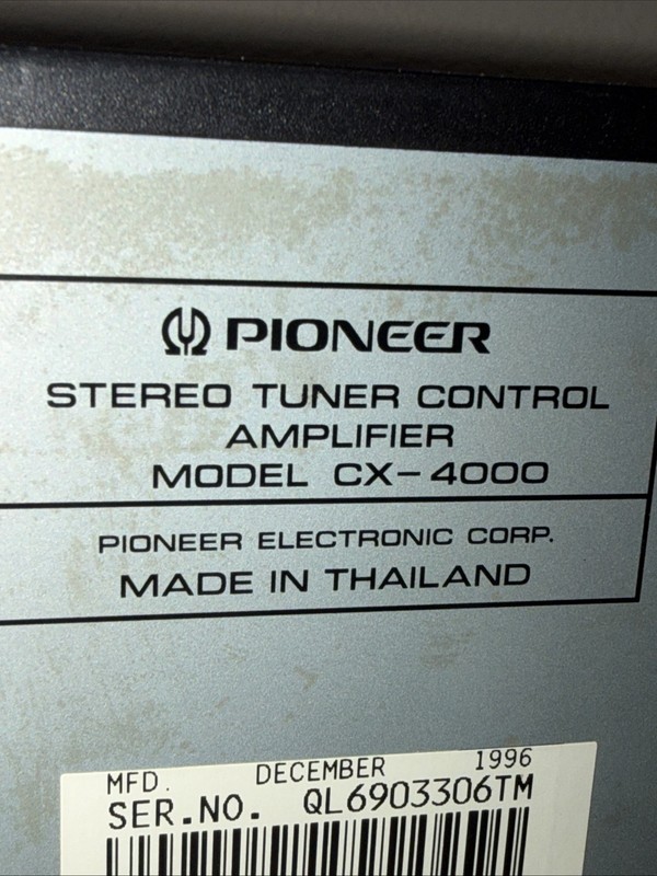 Pioneer M-4000 Power Amplifier & CX-4000 Stereo Control Tuner gallery