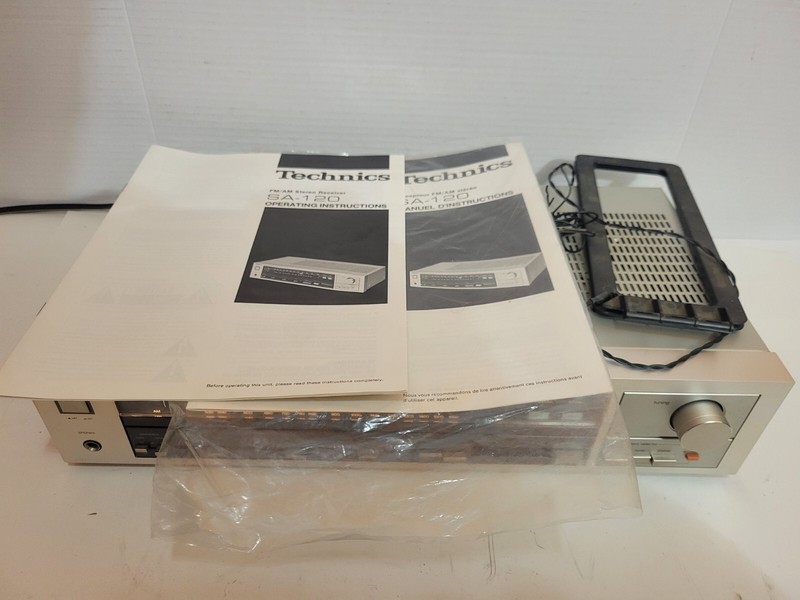 Vintage Technics SA-120 AM/FM Stereo Receiver With Manual TESTED WORKING