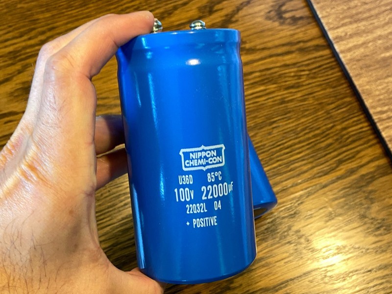 2 New 22000 uf 100v Chemi-Con Capacitors Fisher RS-1080 Main Filter EXACT FIT gallery