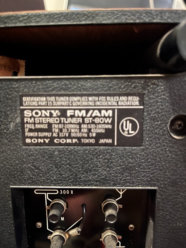 Sony ST-80W FM AM Stereo Tuner Vintage Wood Cabinet Tested Working Japan gallery