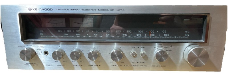 Vintage Kenwood KR-4070,AM/FM Stereo Receiver, Japan, WORKS Needs Display Bulbs