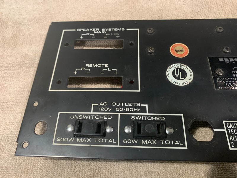 Marantz 2220 Stereo Receiver Metal Rear Panel gallery
