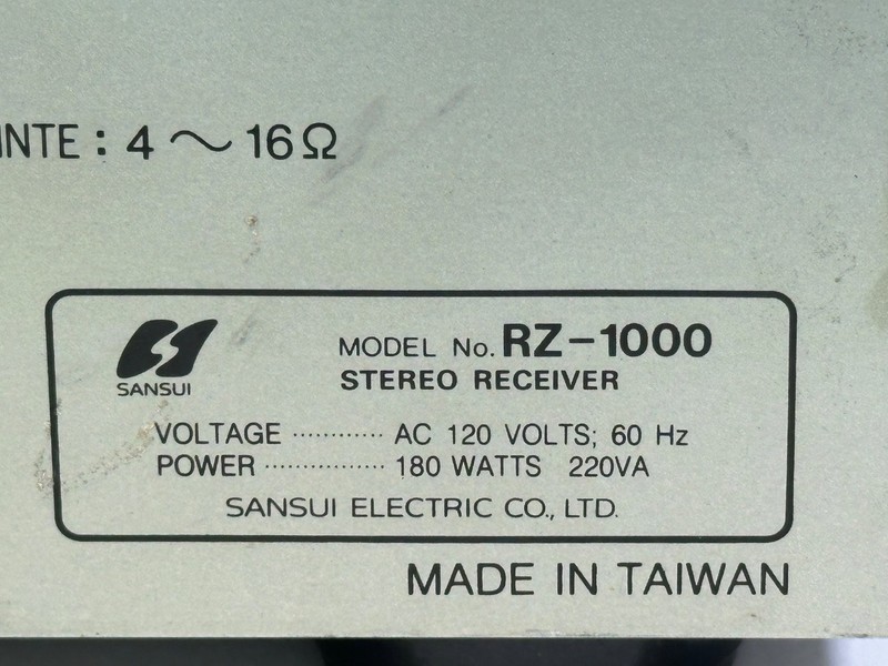 Vintage 1988 Sansui RZ-1000 Computerized Stereo Receiver Tested No Remote JAPAN gallery