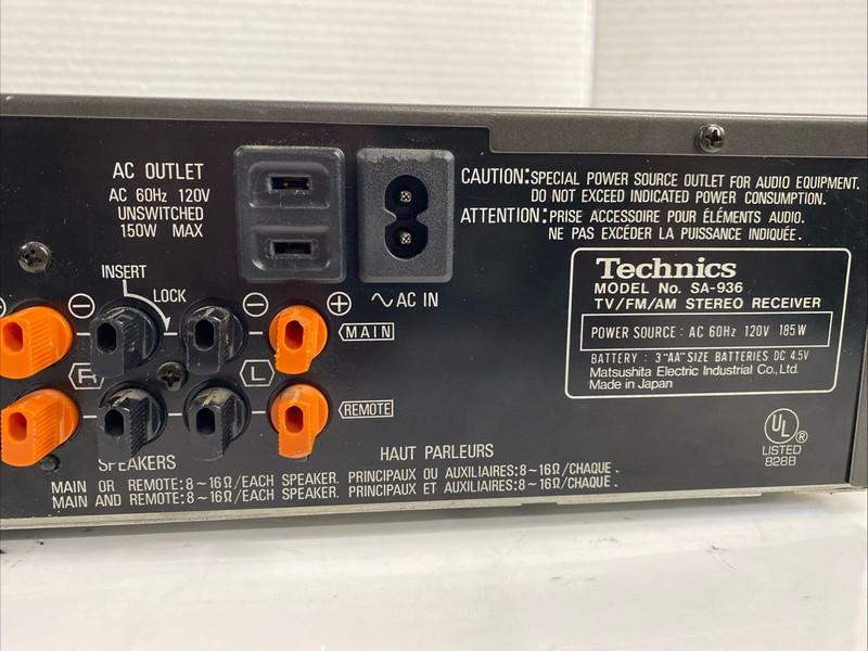 Technics SA-936 Quartz Synthesizer TV/FM/AM Stereo Receiver – Tested gallery