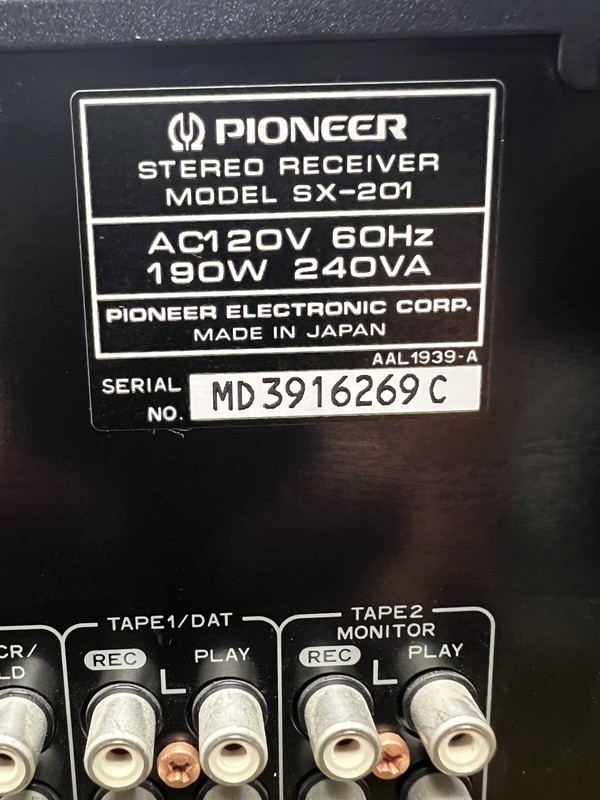 Pioneer SX-201 Stereo Receiver Vintage gallery