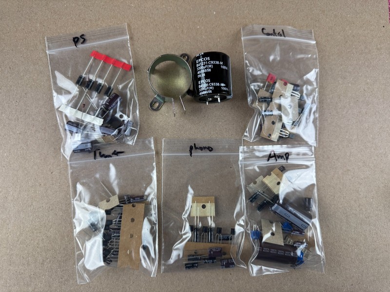 Pioneer SX-6000 COMPLETE Rebuild Kit Recap Set with Transistors Main Caps