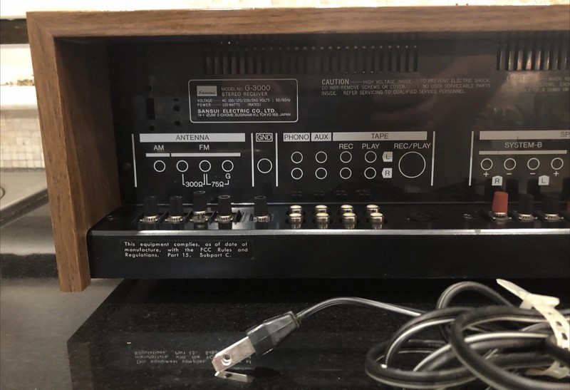 Sansui G-3000 Stereo AM/FM Receiver, Papers, Open Box Time Capsule! Perfect! gallery