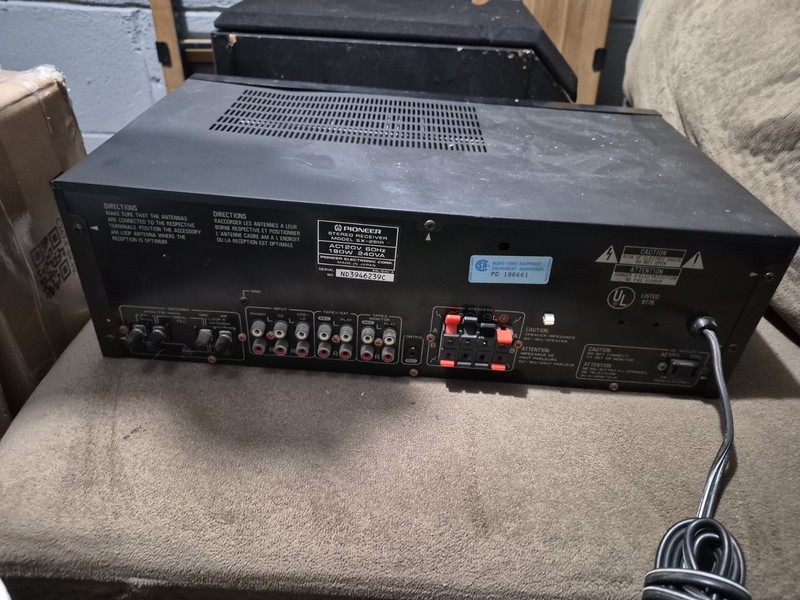 Vintage 1990s Pioneer SX-251R Stereo AM/FM Receiver tested No Remote gallery
