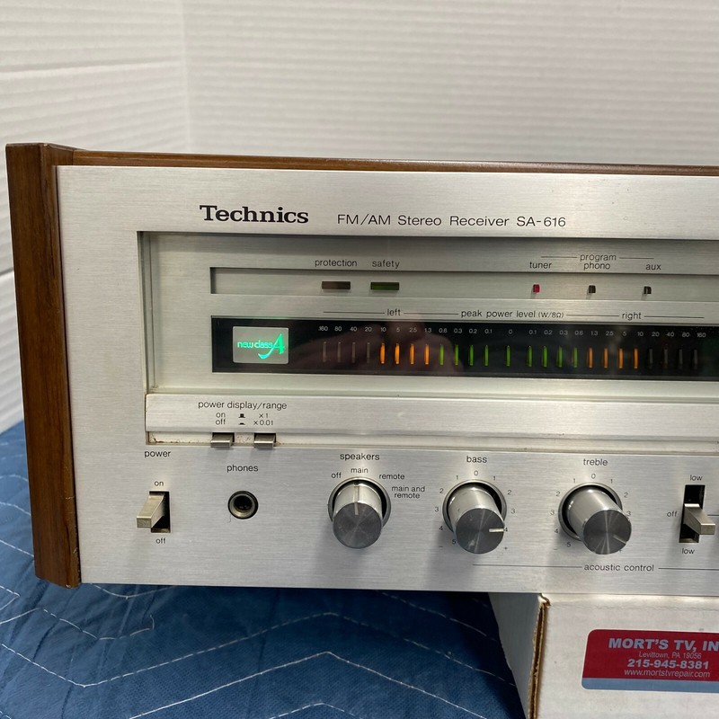 TECHNICS SA-616 VINTAGE AM/FM STEREO RECEIVER - SERVICED - CLEANED - TESTED gallery