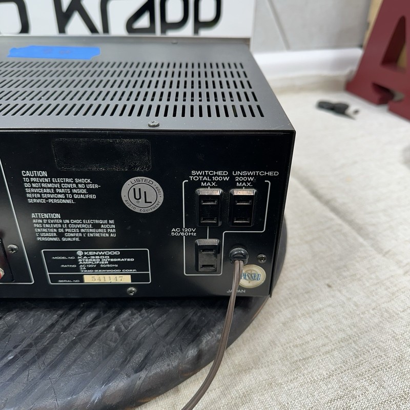 Kenwood KA-3500 Integrated Amplifier - Recapped Working Serviced. 40 WPC gallery