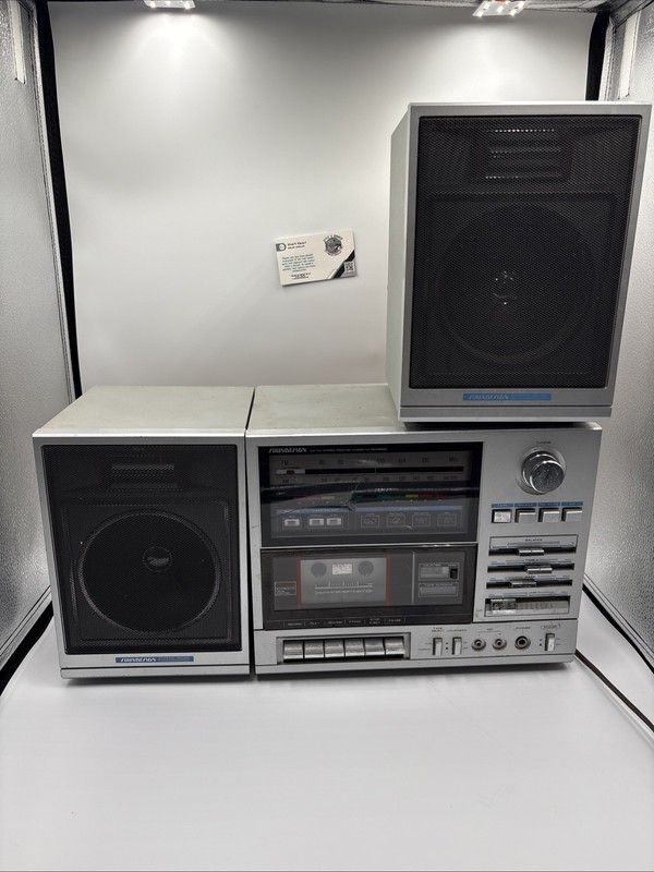 Sound Design AM/FM Stereo Receiver/Cassette Recorder #5639 & Speakers WORKING!