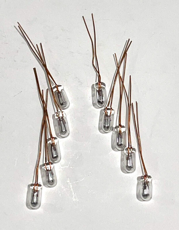 10 Grain of Wheat Bulbs 12-13.8v/Vintage Stereo Indicator Lamp Bulb 3mm diameter gallery