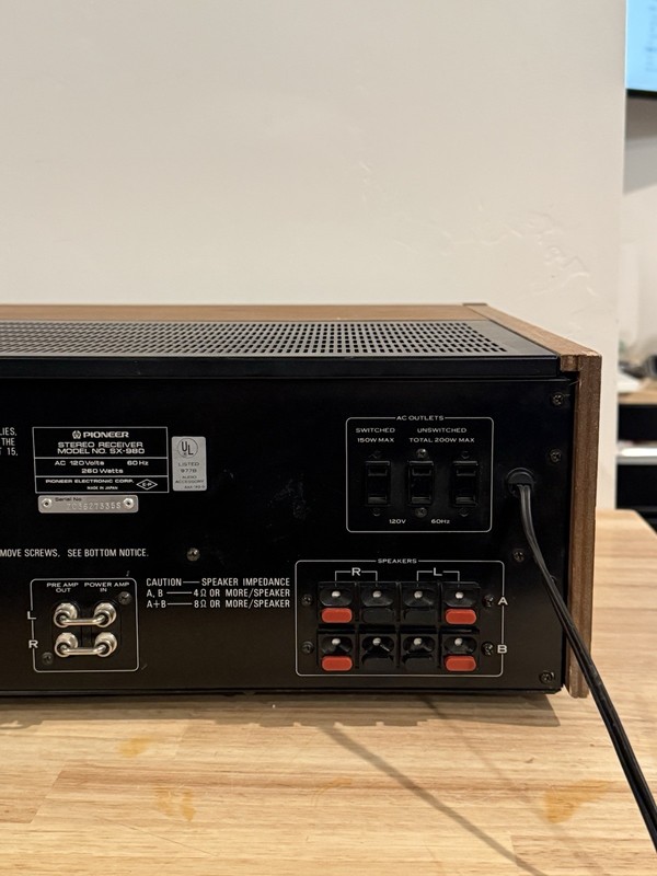 Very Near-Mint Vintage Pioneer SX-980 Stereo Receiver at 80 Watts per Channel gallery