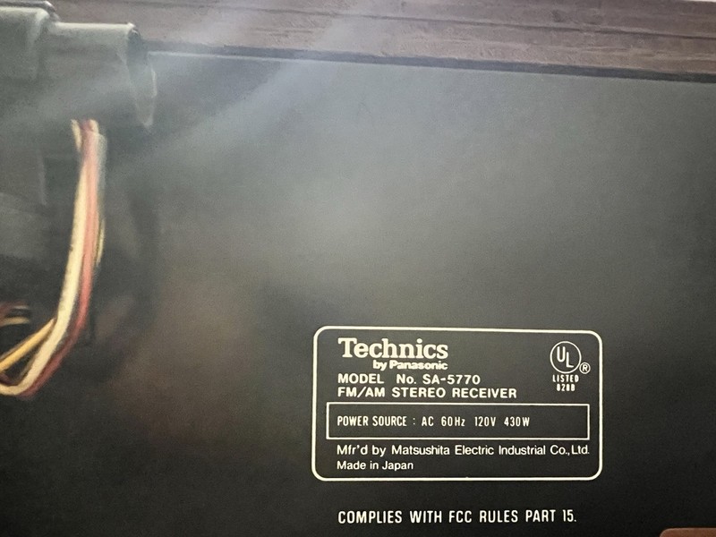 TECHNICS SA-5770 AMFM Stereo Receiver Part&repair (READ)!!! gallery