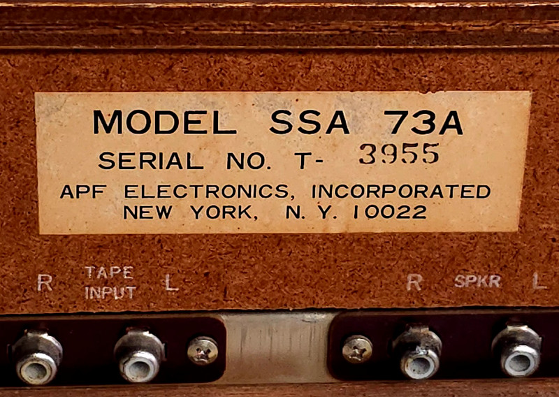 Vintage APF SSA-73A Solid State AM/FM Stereo Receiver Amplifier w Speaker TESTED gallery