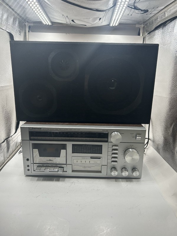 Vintage EMERSON 6000R STEREO Cassette WITH BUILT IN 8 TRACK & Speaker SP-20D