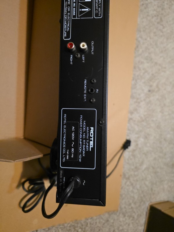 ROTEL RT-940AX AM/FM Receiver Tuner NO REMOTE Black Stereo Pre-owned gallery