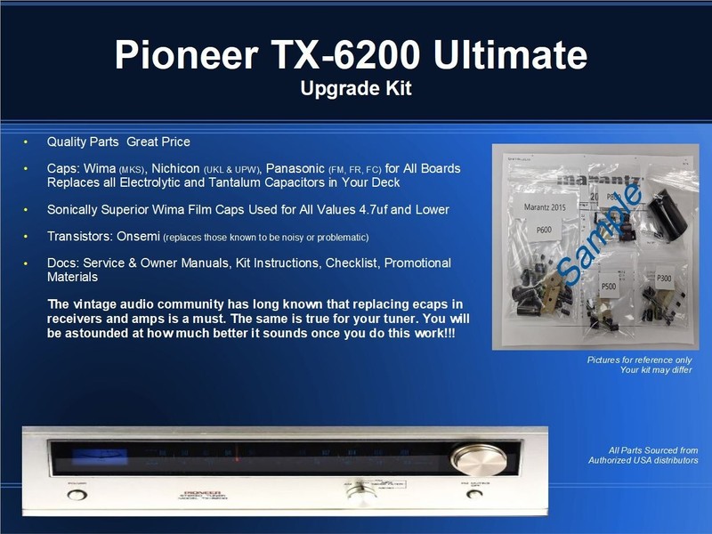 Pioneer TX-6200 Tuner Ultimate Restoration Kit – Wima, OnSemi, Nichicon