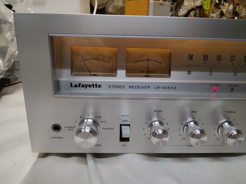 LAFAYETTE VINTAGE LR-5555A 55 WATT 8 OHM AM FM SEREO RECEIVER AMPLIFIER gallery