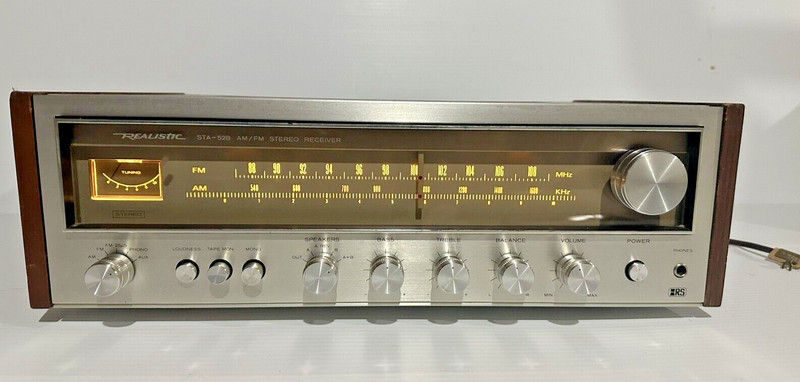 Vintage Realistic STA-52B Stereo Receiver Amplifier AM FM Radio - New lights