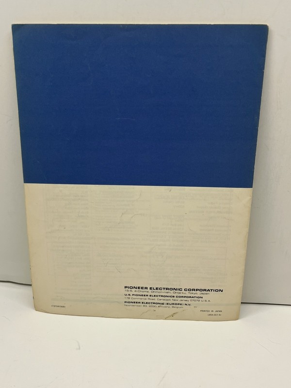 Vintage Pioneer SX-6000 Receiver Original Owners Instruction Manual gallery