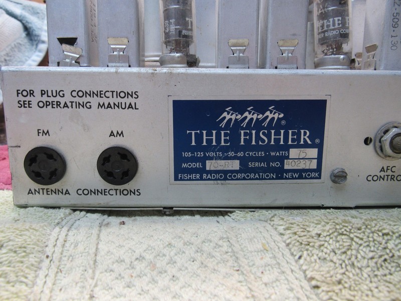 Vintage The Fisher 70-RT FM/AM Tube Tuner Receiver for Parts or Repair gallery