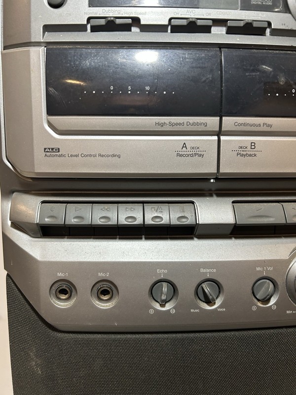Vintage 2000 GPX Karaoke Tower CD Player Dual Cassette AM/FM Stereo Tested Works gallery