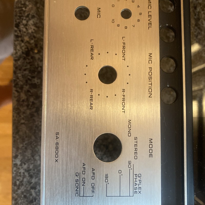 Vintage Panasonic Quad 4 Channel Receiver SA-6800X Stereo Front Panel. MINTY