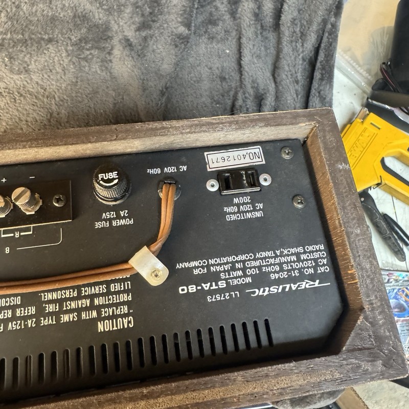 Vintage 1974 Realistic RadioShack STA-80AM/FM Stereo Receiver- Walnut Case gallery