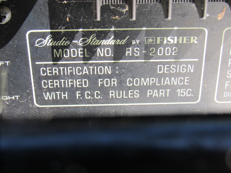 Fisher RS-2002 Studio Standard Stereo Receiver Vintage AM/FM Stereo Receiver gallery