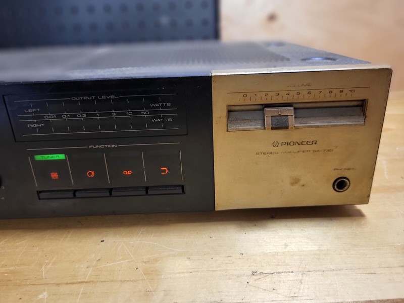 Vintage PIONEER Stereo Amplifier SA-730 - Receiver - Lights Up - Untested gallery