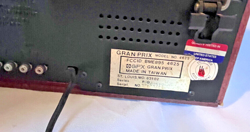 Rare Vtg GPX Grand Prix Model 4625 AM/FM Stereo Receiver Phono Cassette Tested gallery