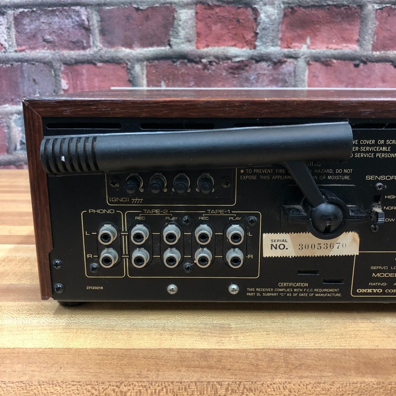 Onkyo Servo Locked Tuner Amplifier TX-2000 Tested Working Wood Grain Analog gallery