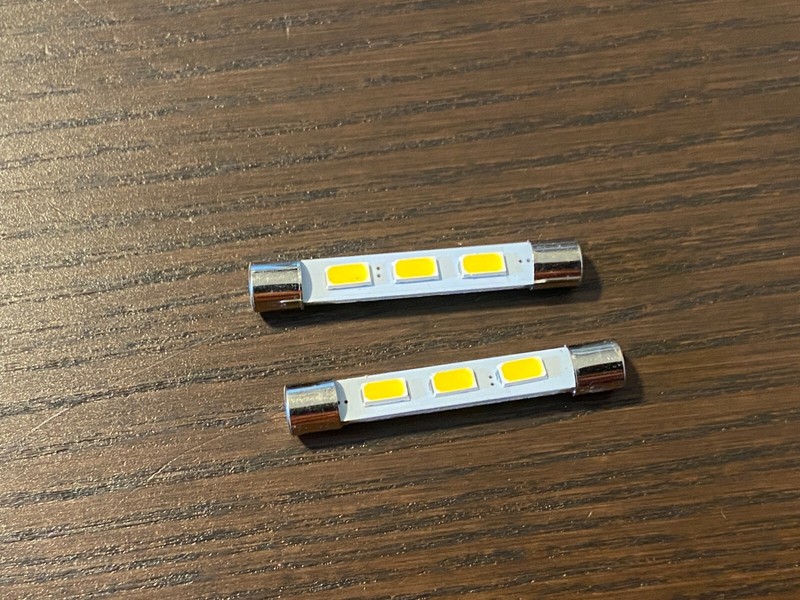 2 New Warm White 41mm Fuse Lamp LED Light Bulbs for Fisher 400 500C 600 800C