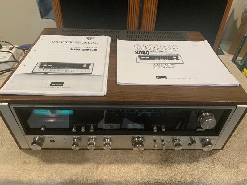 Gorgeous Very Clean Sansui 8080 Vintage Stereo with Paperwork Working Well