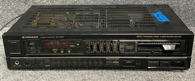Vintage Pioneer SX 1000 Stereo Receiver with 5 Band Graphic Equalizer