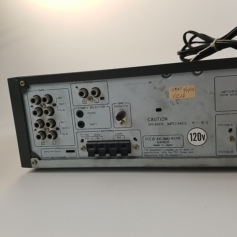 VINTAGE SANSUI R 606 QUARTZ PLL SYNTHESIZER RECEIVER STEREO Phono vinyl cassette gallery