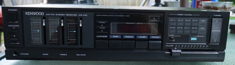 Vintage 1985 Kenwood KR-A10 Stereo Receiver 30Watts/Ch Phono Preamp JAPAN VERSIO