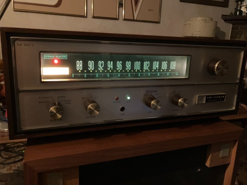 The Fisher FM 200-C AM/FM Stereo Receiver Tuner with Wood Case gallery