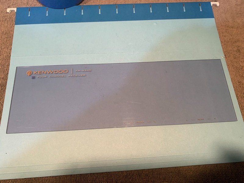 Kenwood KR-9340 Quad Receiver Parting Out Faceplate Plastic Insert