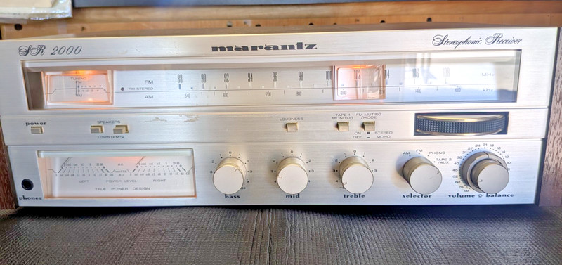 MARANTZ SR-2000 RECEIVER SERVICED. MADE IN JAPAN