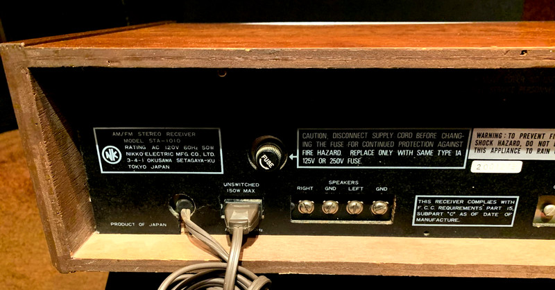 Nikko STA-1010 Stereo AM/FM Receiver gallery