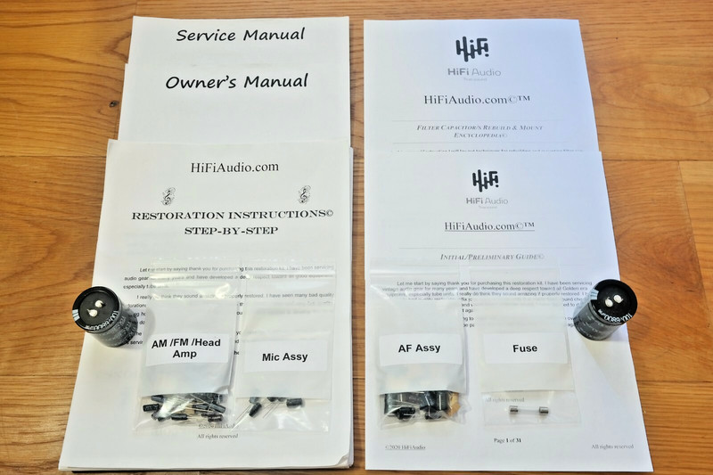 Sansui G4500 rebuild restoration recap service kit fix repair capacitor gallery