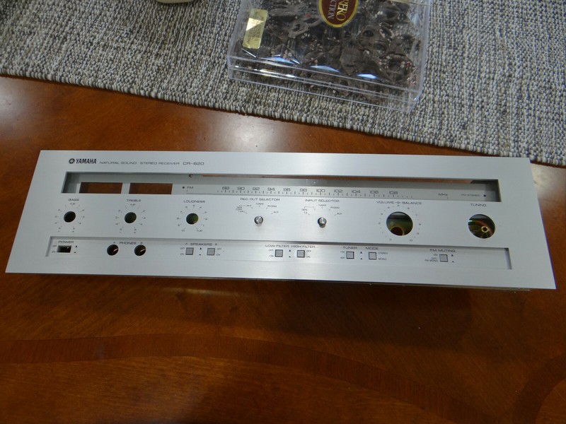 YAMAHA CR 620 FRONT FACE PLATE TUNER GLASS & BUTTONS & DIAL PLATE & MORE