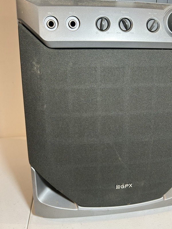 Vintage 2000 GPX Karaoke Tower CD Player Dual Cassette AM/FM Stereo Tested Works gallery