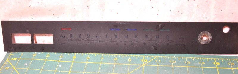 Vintage Pioneer SX-636 Stereo Receiver Parts: Tuner Display Face Plate-nice cond