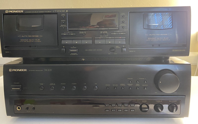Pioneer SX-203 Stereo Receiver & Deck CT-W404R Tested And Works Great Fast Shipp